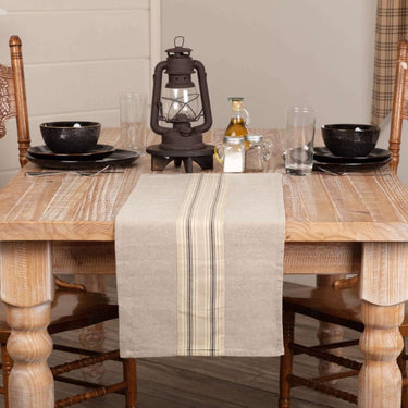 Sawyer Mill Charcoal Stripe Runner 13x36 VHC Brands - The Fox Decor